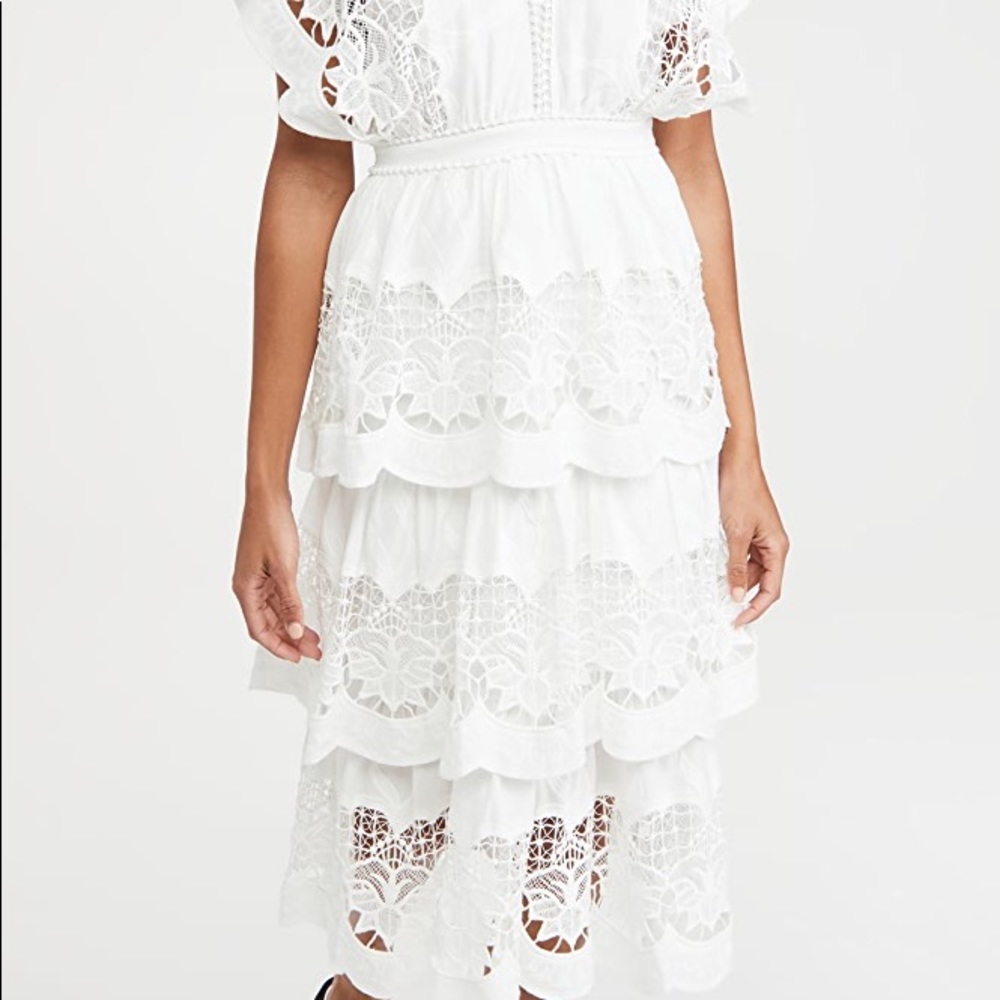 Farm Rio Richelier Embroidered Midi Dress - Picture 14 of 16